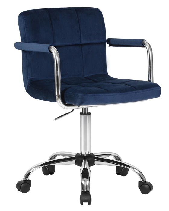 Офисное кресло для персонала TERRY, синий велюр - фото 6304