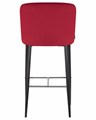 Стул барный CHRISTIAN'75, черные ножки, бордовый велюр - фото 10039
