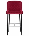 Стул барный CHRISTIAN'75, черные ножки, бордовый велюр - фото 10040
