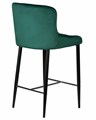 Стул барный CHRISTIAN'75, черные ножки, зеленый велюр - фото 10050