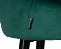 Стул полубарный CHRISTIAN'65, черные ножки, зеленый велюр  - фото 10064