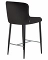 Стул полубарный CHRISTIAN'65, черные ножки, черный велюр - фото 10070