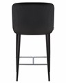 Стул полубарный CHRISTIAN'65, черные ножки, черный велюр - фото 10071