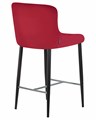 Стул полубарный CHRISTIAN'65, черные ножки, бордовый велюр - фото 10091