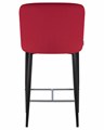 Стул полубарный CHRISTIAN'65, черные ножки, бордовый велюр - фото 10092