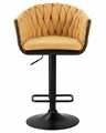 Стул барный LEON, жёлтая ткань - фото 10129