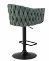 Стул барный LEON, зеленая ткань - фото 10149