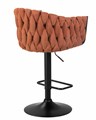 Стул барный LEON, оранжевая ткань - фото 10159