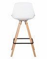 Стул полубарный RONNI, ножки светлый бук, белый - фото 10403
