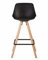 Стул полубарный RONNI, ножки светлый бук, черный - фото 10413