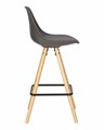 Стул полубарный RONNI, ножки светлый бук, тёмно-серый  - фото 10421