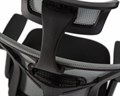 Офисное кресло для персонала NIXON, чёрный, серая сетка - фото 10624
