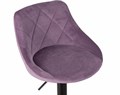 Стул барный LOGAN BLACK, пудрово-сиреневый велюр - фото 10745