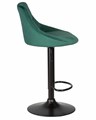 Стул барный LOGAN BLACK, зеленый велюр - фото 10787 Стул барный LOGAN BLACK, зеленый велюр - фото 10787