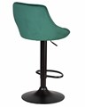 Стул барный LOGAN BLACK, зеленый велюр - фото 10788 Стул барный LOGAN BLACK, зеленый велюр - фото 10788