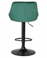 Стул барный LOGAN BLACK, зеленый велюр - фото 10789 Стул барный LOGAN BLACK, зеленый велюр - фото 10789