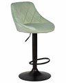 Стул барный LOGAN BLACK, мятный велюр - фото 10804