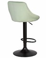 Стул барный LOGAN BLACK, мятный велюр - фото 10806