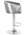 Стул барный DARCY SHINY, серый велюр с серебрянными пайетками - фото 10815