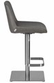 Стул барный ALDO, серый, основание из нержавеющей стали - фото 10858