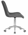 Кресло офисное DORA, серый велюр, хромированная сталь - фото 10891