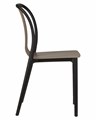 Стул обеденный ADAM, черный/бежевый - фото 10922