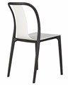 Стул обеденный ADAM, черный/белый - фото 10933