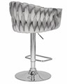 Стул барный MARCEL, серый велюр - фото 11021
