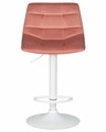Стул барный TAILOR WHITE, пудрово-розовый велюр - фото 11121