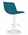 Стул барный TAILOR WHITE, морской волны велюр - фото 11141