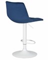 Стул барный TAILOR WHITE, синий велюр - фото 11151