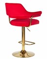Стул барный CHARLY GOLD, красный велюр - фото 11226