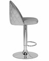 Стул барный MILANA, серый велюр - фото 11254
