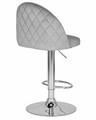 Стул барный MILANA, серый велюр - фото 11255