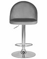 Стул барный MILANA, серый велюр - фото 11257