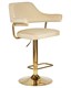 Стул барный CHARLY GOLD, бежевый велюр - фото 26583