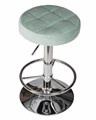 Табурет барный BRUNO, пудрово-мятный велюр - фото 5200