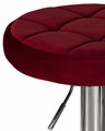 Табурет барный BRUNO, бордовый велюр - фото 5213