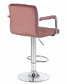 Стул барный KRUGER ARM, пудрово-розовый велюр - фото 5491