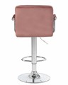 Стул барный KRUGER ARM, пудрово-розовый велюр - фото 5492