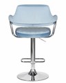 Стул барный CHARLY, пудрово-голубой велюр  - фото 5611