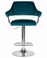 Стул барный CHARLY, морской волны велюр - фото 5682