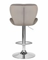 Стул барный BARNY, серый велюр - фото 5791