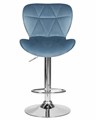 Стул барный BARNY, пудрово-голубой велюр - фото 5824