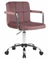 Офисное кресло для персонала TERRY, пудрово-розовый велюр - фото 6295