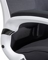 Офисное кресло для руководителей STEVEN WHITE, белый пластик, чёрная ткань - фото 6622