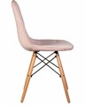 Стул обеденный BENNET, ножки светлый бук, пудрово-розовый велюр - фото 6956