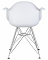Стул обеденный DAW CHROME, ножки хром, цвет сиденья белый - фото 7182