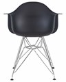 Стул обеденный DAW CHROME, ножки хром, цвет сиденья чёрный - фото 7192