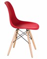 Стул обеденный DSW, ножки светлый бук, цвет красный - фото 7363